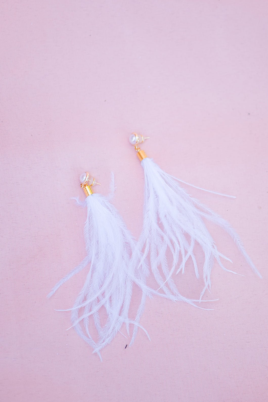 Francie Earrings White