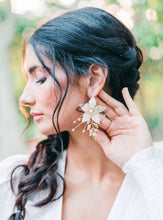 Load image into Gallery viewer, Cressida Floral Leaf Earrings

